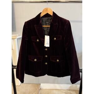 ME+EM Velvet Jacket - Merlot size 8